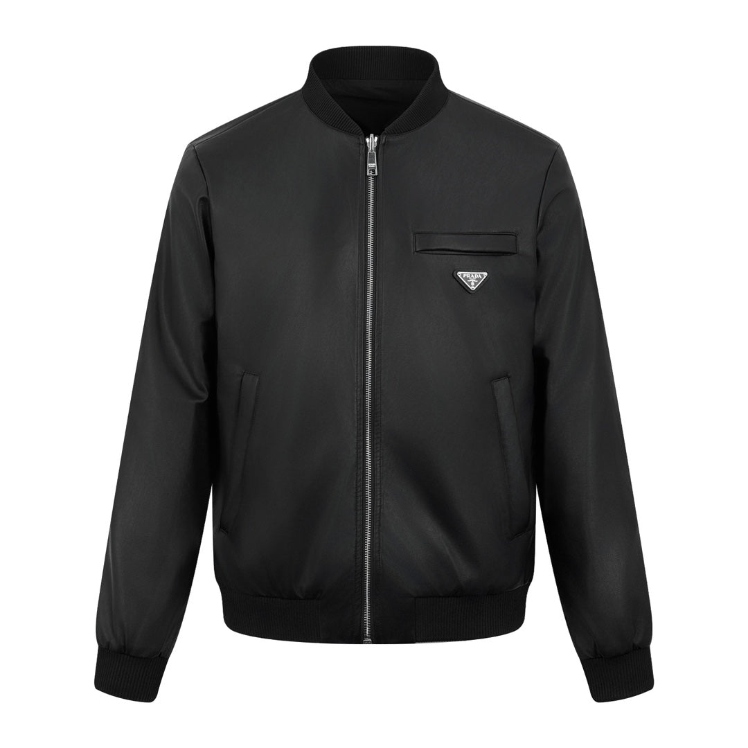 2026 New GS Two-Sided Wear Leather Plain Weave Jacket (25288-D10)