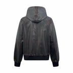2026 new model GS vintage hooded over-the-shoulder leather jacket (25240-D50)