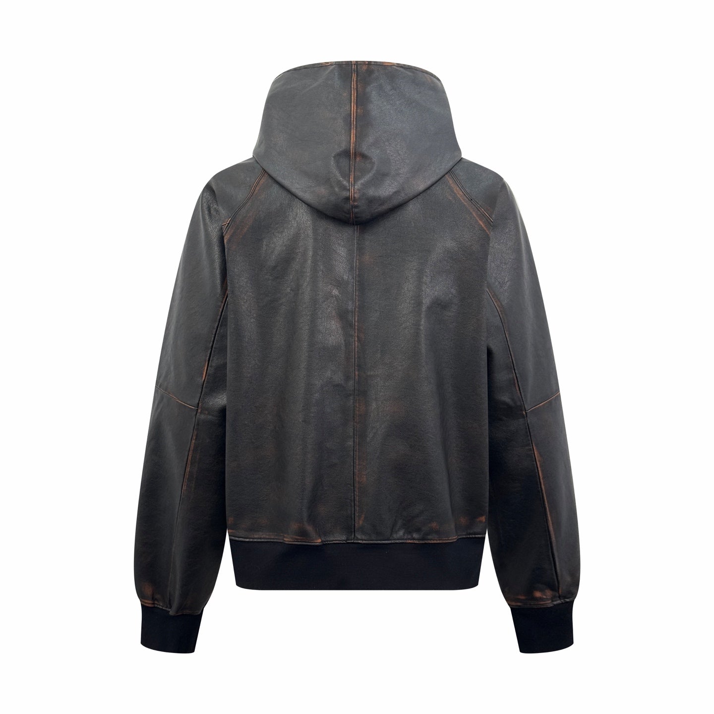 2026 new model GS vintage hooded over-the-shoulder leather jacket (25240-D50)