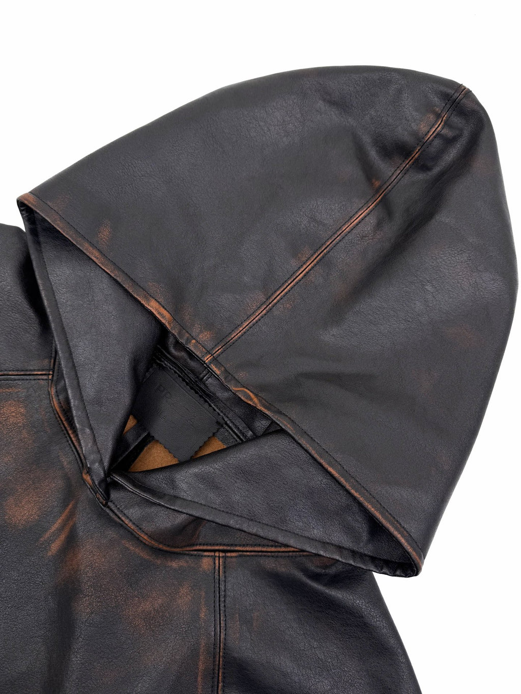 2026 new model GS vintage hooded over-the-shoulder leather jacket (25240-D50)