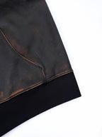 2026 new model GS vintage hooded over-the-shoulder leather jacket (25240-D50)