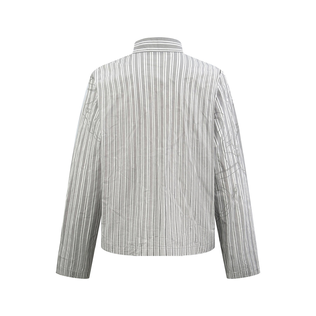 2026 new model GS logo printed striped coat (BB4009-C00)