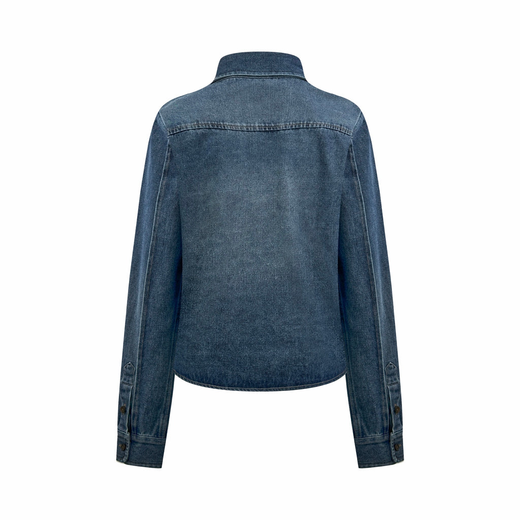 2026 Women's GS Embroidered Denim Shirt (EE444)