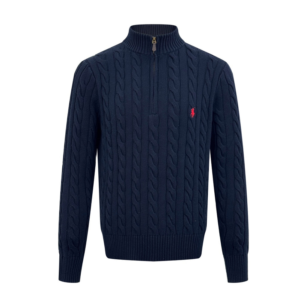 2026 New GS Decorative Knot Zip Knit Sweater (25274-B30)