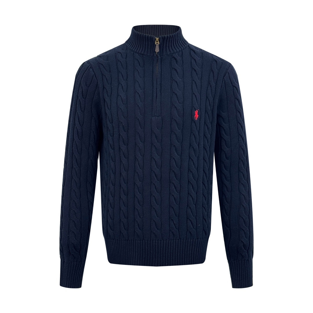 2026 New GS Decorative Knot Zip Knit Sweater (25274-B30)