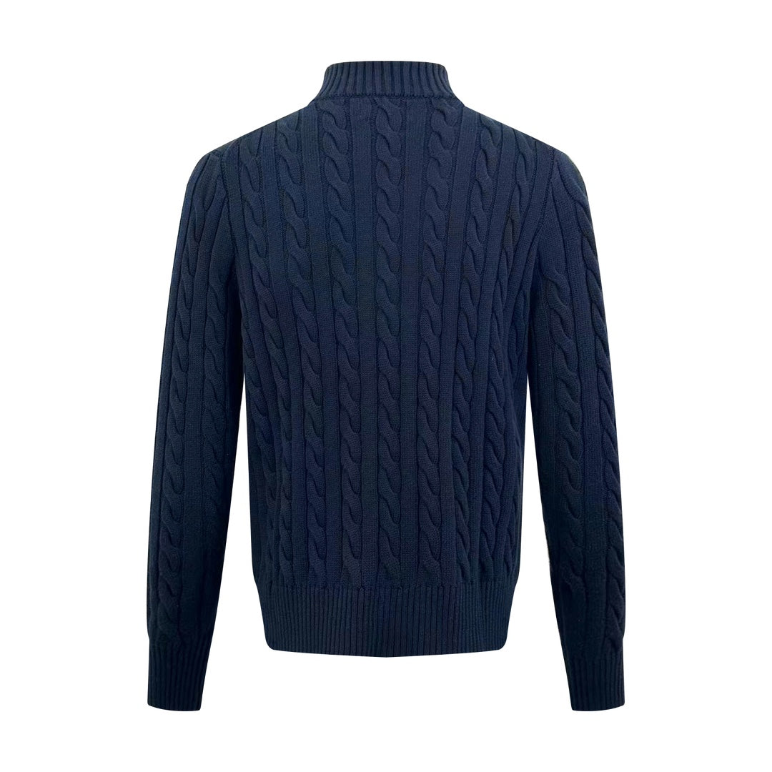 2026 New GS Decorative Knot Zip Knit Sweater (25274-B30)