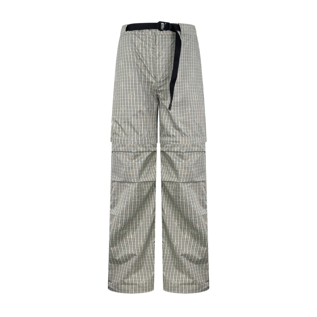 2026 new model GS logo check-pattern lined zipper pants (AA659-B85)