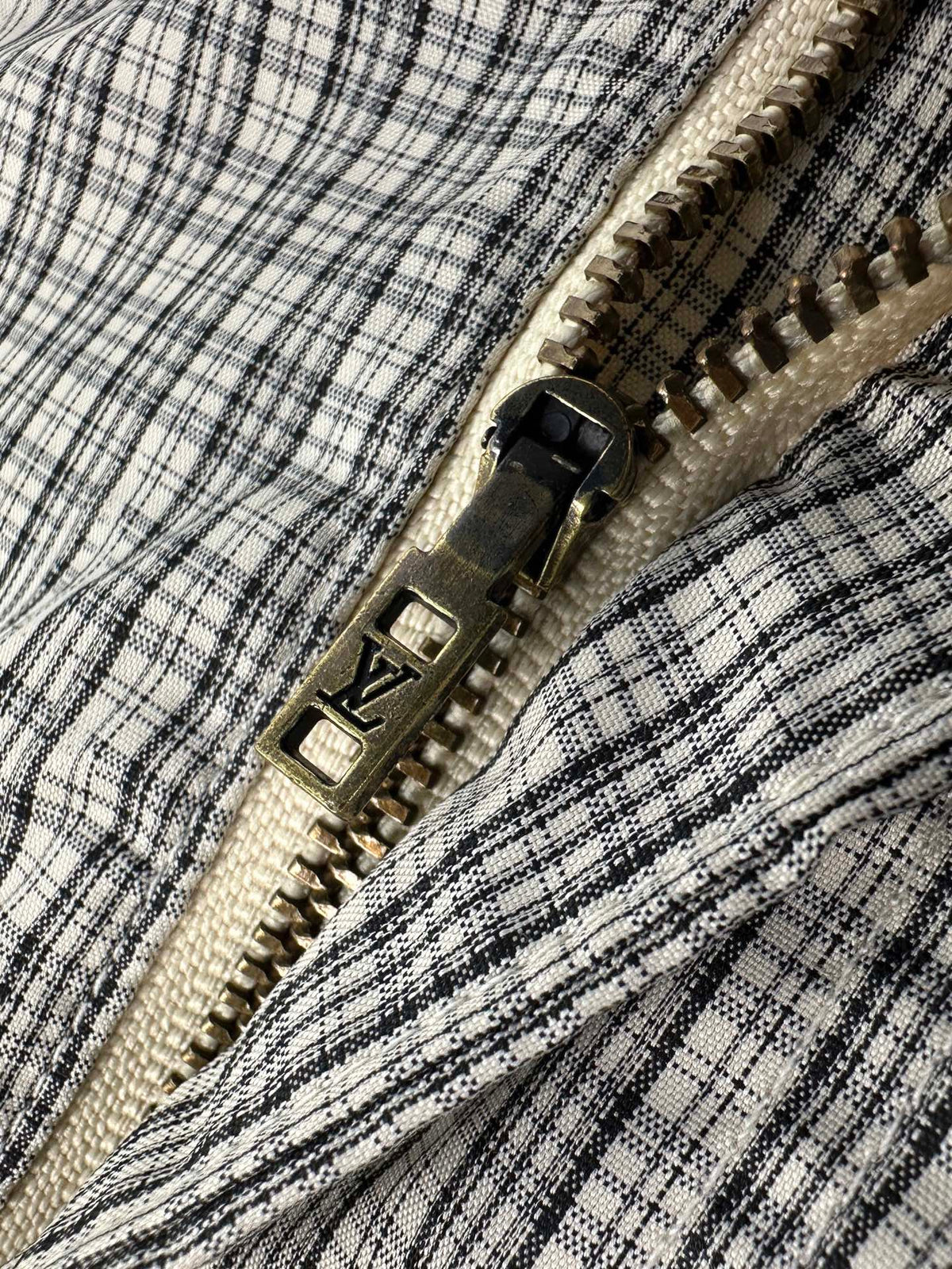 2026 new model GS logo check-pattern lined zipper pants (AA659-B85)