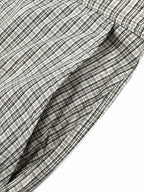 2026 new model GS logo check-pattern lined zipper pants (AA659-B85)