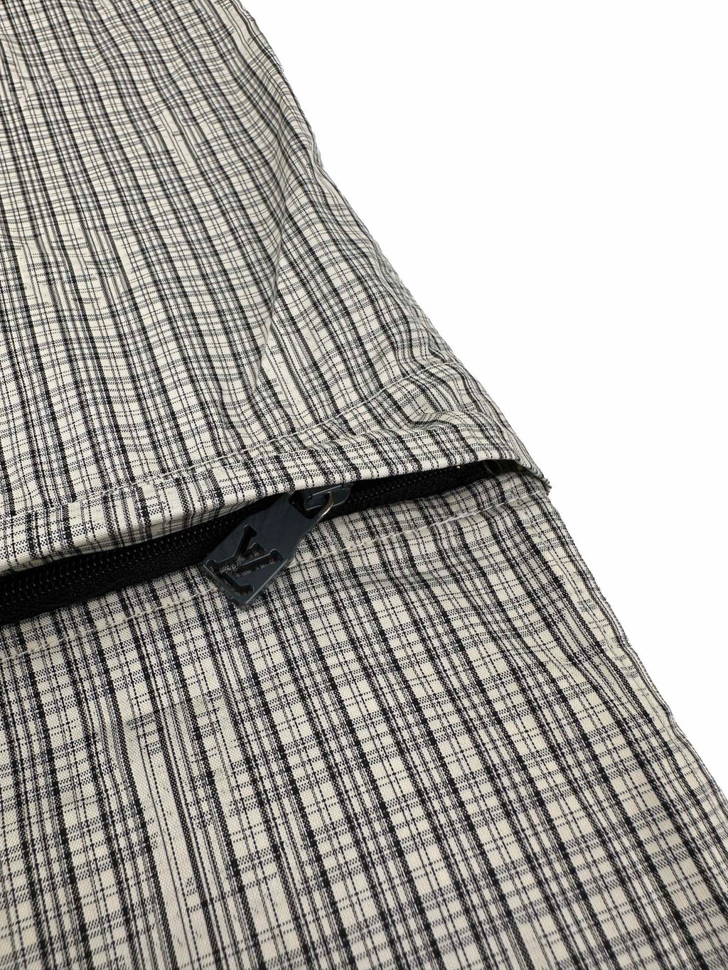 2026 new model GS logo check-pattern lined zipper pants (AA659-B85)