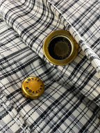 2026 new model GS logo check-pattern lined zipper pants (AA659-B85)