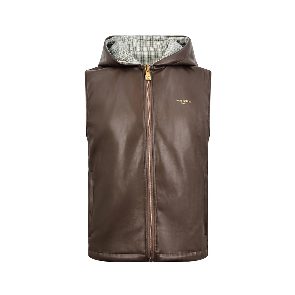 2026 New Model GS Check Double-sided Leather Jacket (AA630-C05)