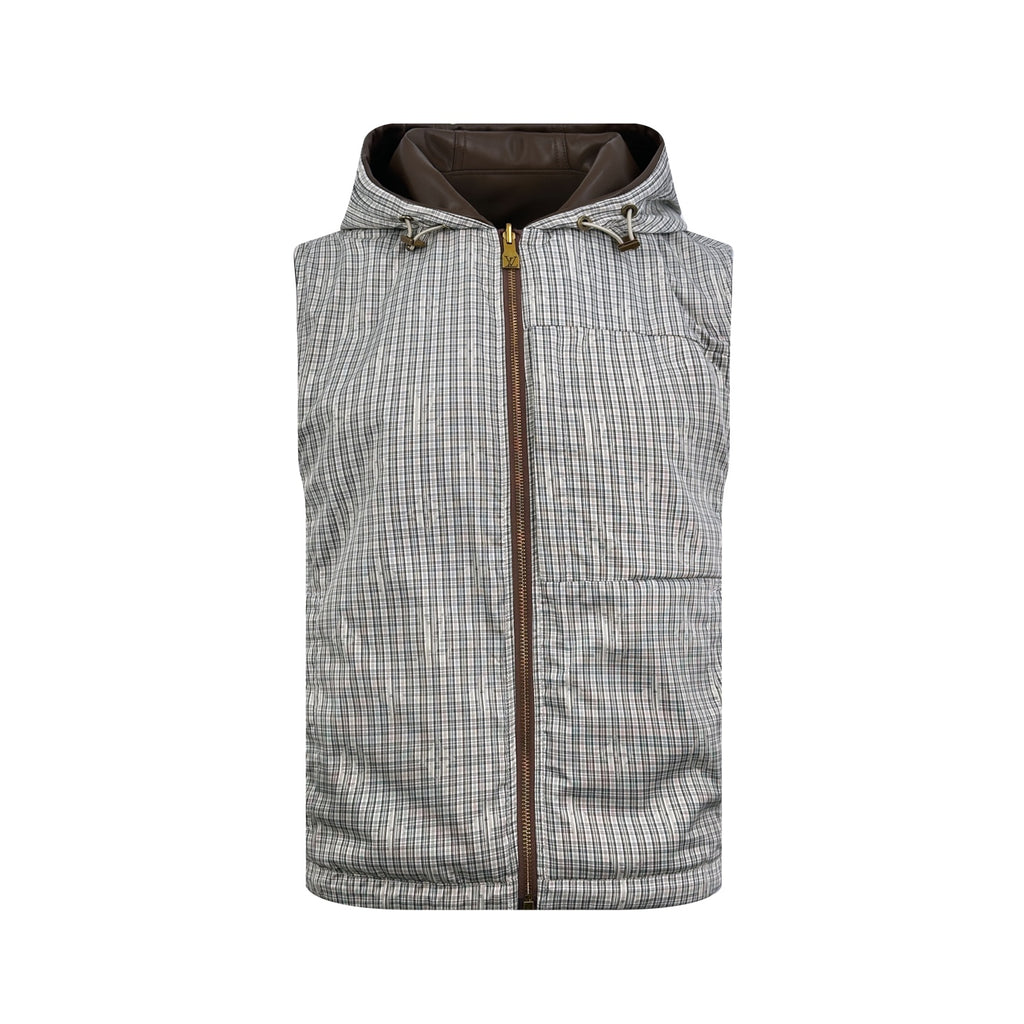 2026 New Model GS Check Double-sided Leather Jacket (AA630-C05)