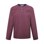 2026 New Model GS Logo Striped Henry Collar Long Sleeve (CC7017-A75)