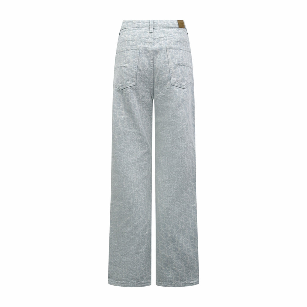 2026 Women's GS Full-Print Lettered Denim Pants (DD174)