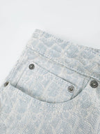2026 Women's GS Full-Print Lettered Denim Pants (DD174)