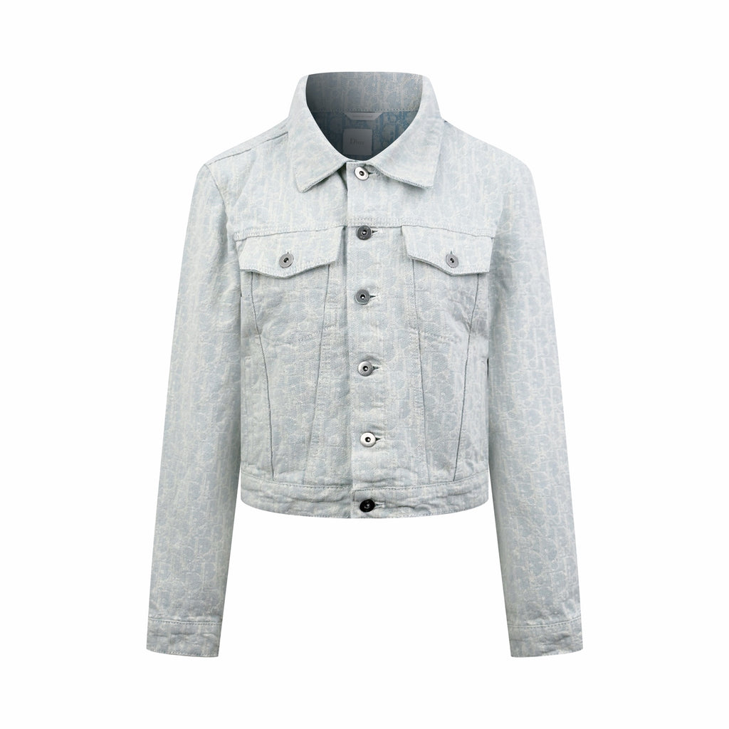 2026 Women's GS Full-Print Lettered Denim Jacket (DD167)