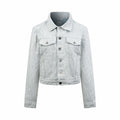 2026 Women's GS Full-Print Lettered Denim Jacket (DD167)