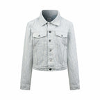 2026 Women's GS Full-Print Lettered Denim Jacket (DD167)