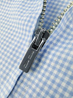2026 Women's GS Logo Check Pattern Zip-Up Coat (FF824)