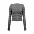 2026 Women's GS Logo Striped Boat-neck Long-Sleeved Shirt (FF827)