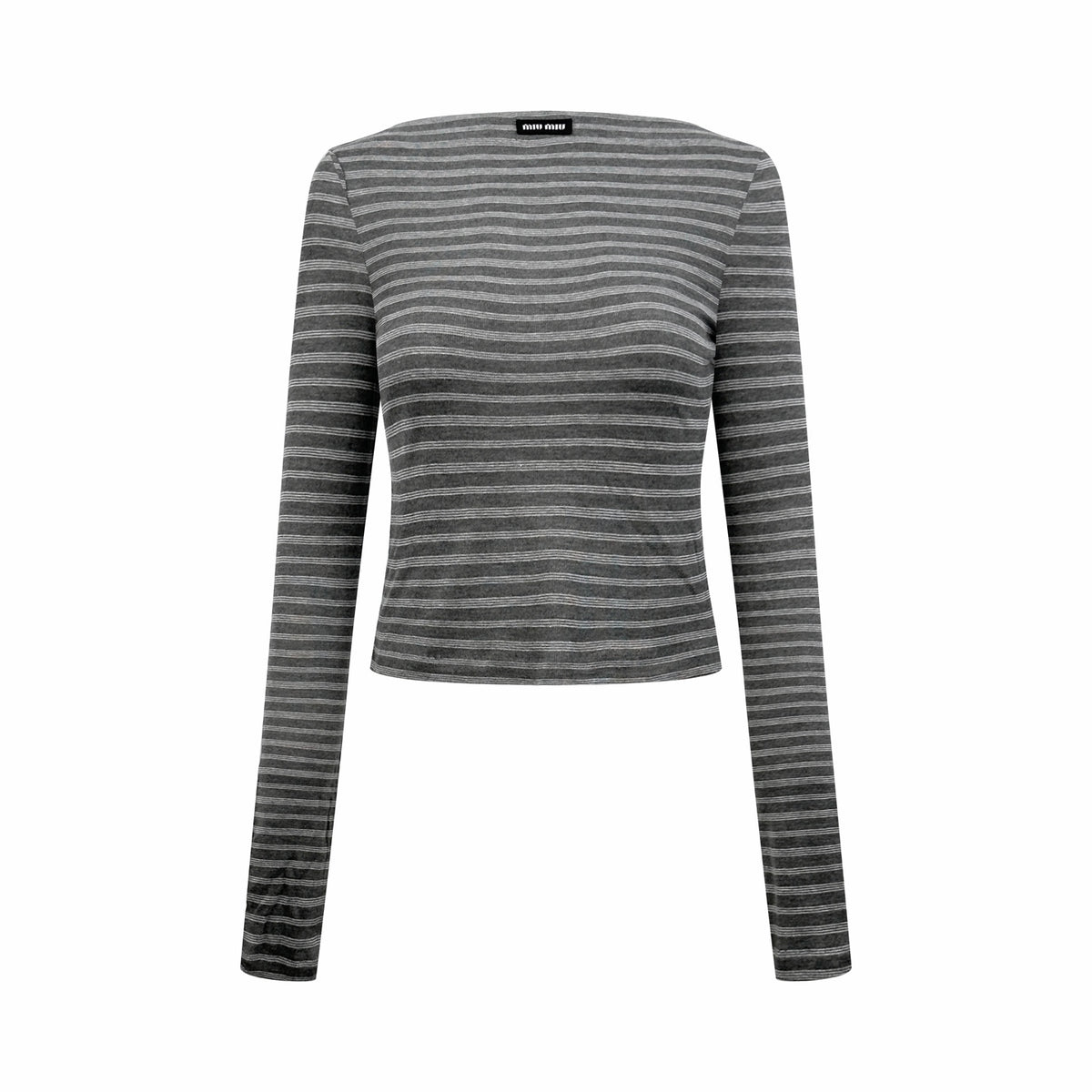 2026 Women's GS Logo Striped Boat-neck Long-Sleeved Shirt (FF827)