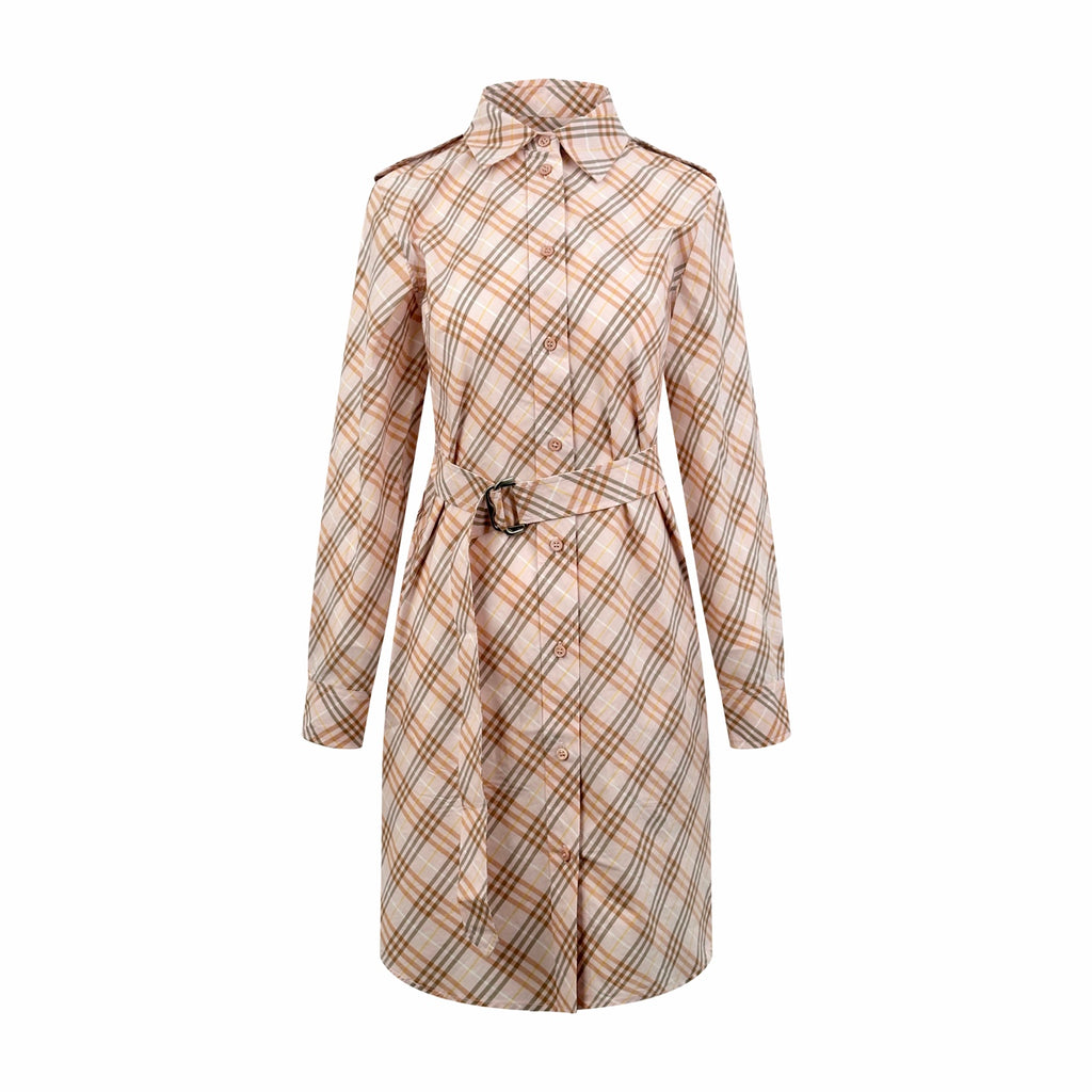2026 Women's GS Check Blouse-style Dress (DD165)