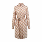 2026 Women's GS Check Blouse-style Dress (DD165)