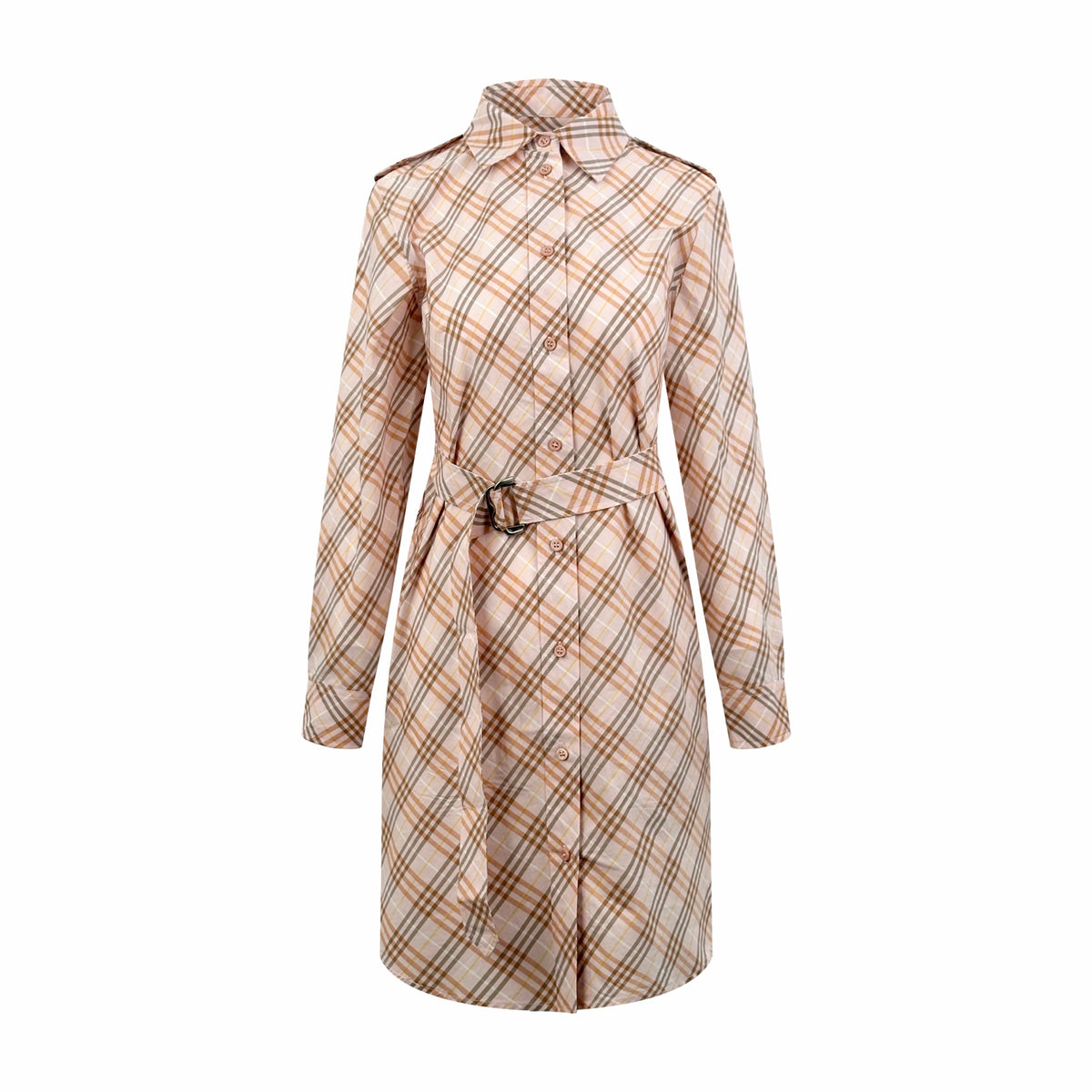 2026 Women's GS Check Blouse-style Dress (DD165)
