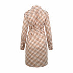2026 Women's GS Check Blouse-style Dress (DD165)