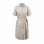 2026 Women's GS Embroidered Checkered Shirt-style Dress (DD180)