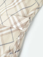2026 Women's GS Embroidered Checkered Shirt-style Dress (DD180)