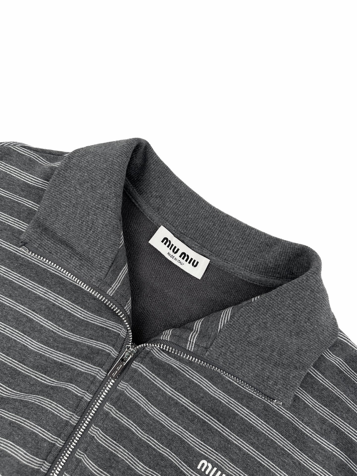 2026 Women's GS Logo Striped Zip-Up Coat (FF820)