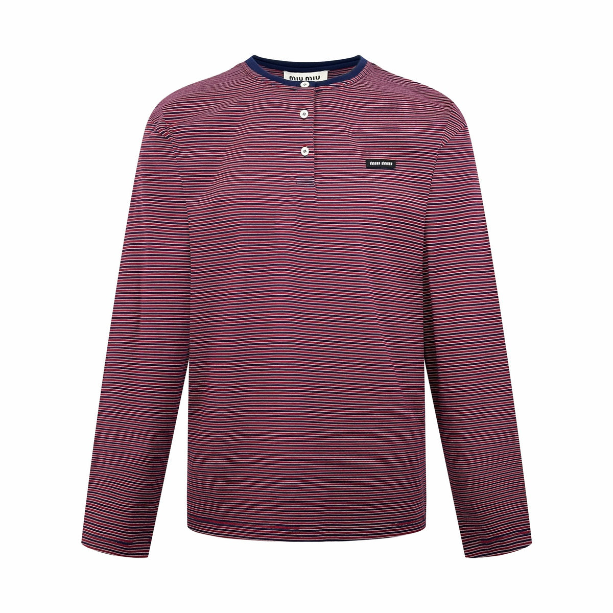 2026 Women's GS Logo Striped Henry Collar Long Sleeve (FF815)
