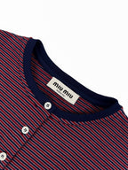 2026 Women's GS Logo Striped Henry Collar Long Sleeve (FF815)