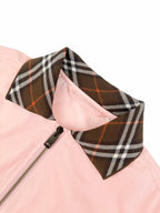 2026 Women's GS Embroidered Plaid Collar Coat (DD193)