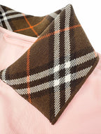 2026 Women's GS Embroidered Plaid Collar Coat (DD193)