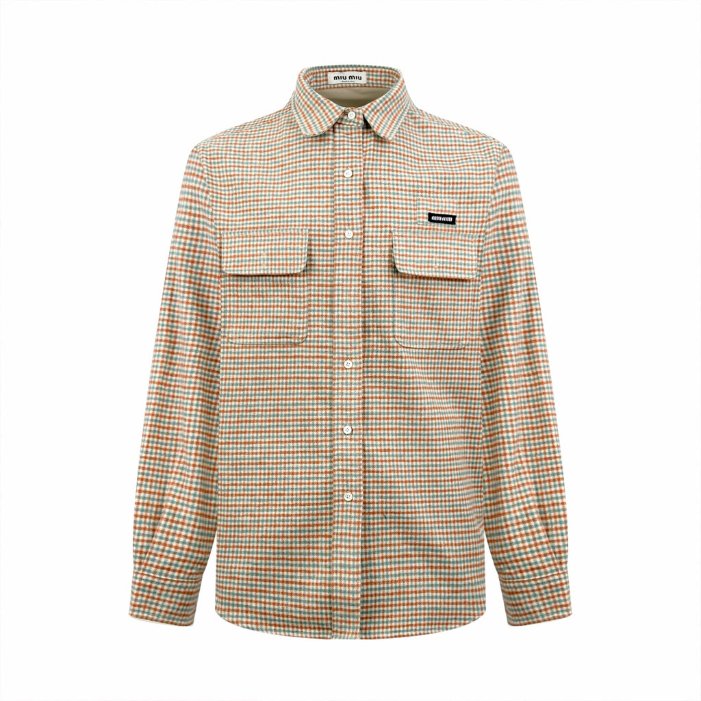 2026 Women's GS Logo Check Shirt Jacket (FF842)