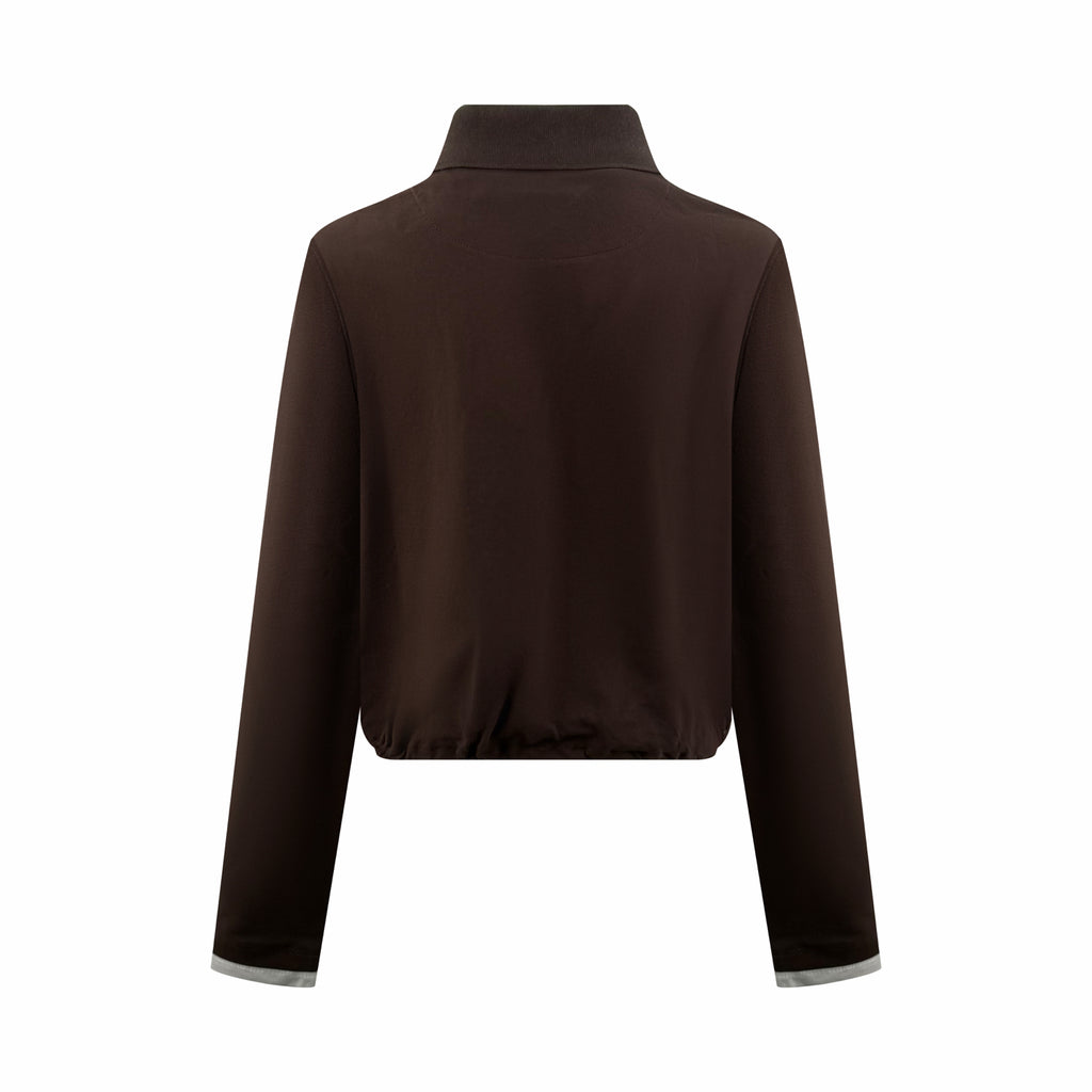 2026 Women's GS Triangle Logo Fake Two-Piece Long-Sleeved (FF837)