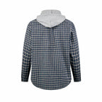 2026 Women's GS Check Pattern Hooded Coat (EE453)