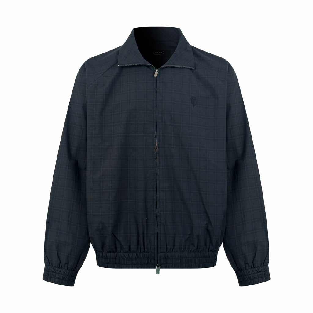 2026 Women's GS Badge Embroidered Checkered Coat (EE452)
