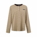 2026 Women's GS Logo Striped Henry Collar Long Sleeve (FF845)