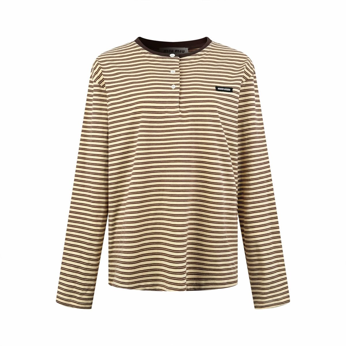 2026 Women's GS Logo Striped Henry Collar Long Sleeve (FF845)