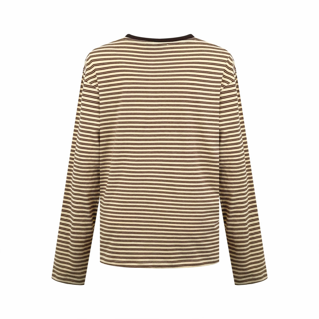 2026 Women's GS Logo Striped Henry Collar Long Sleeve (FF845)