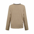 2026 Women's GS Logo Striped Henry Collar Long Sleeve (FF845)