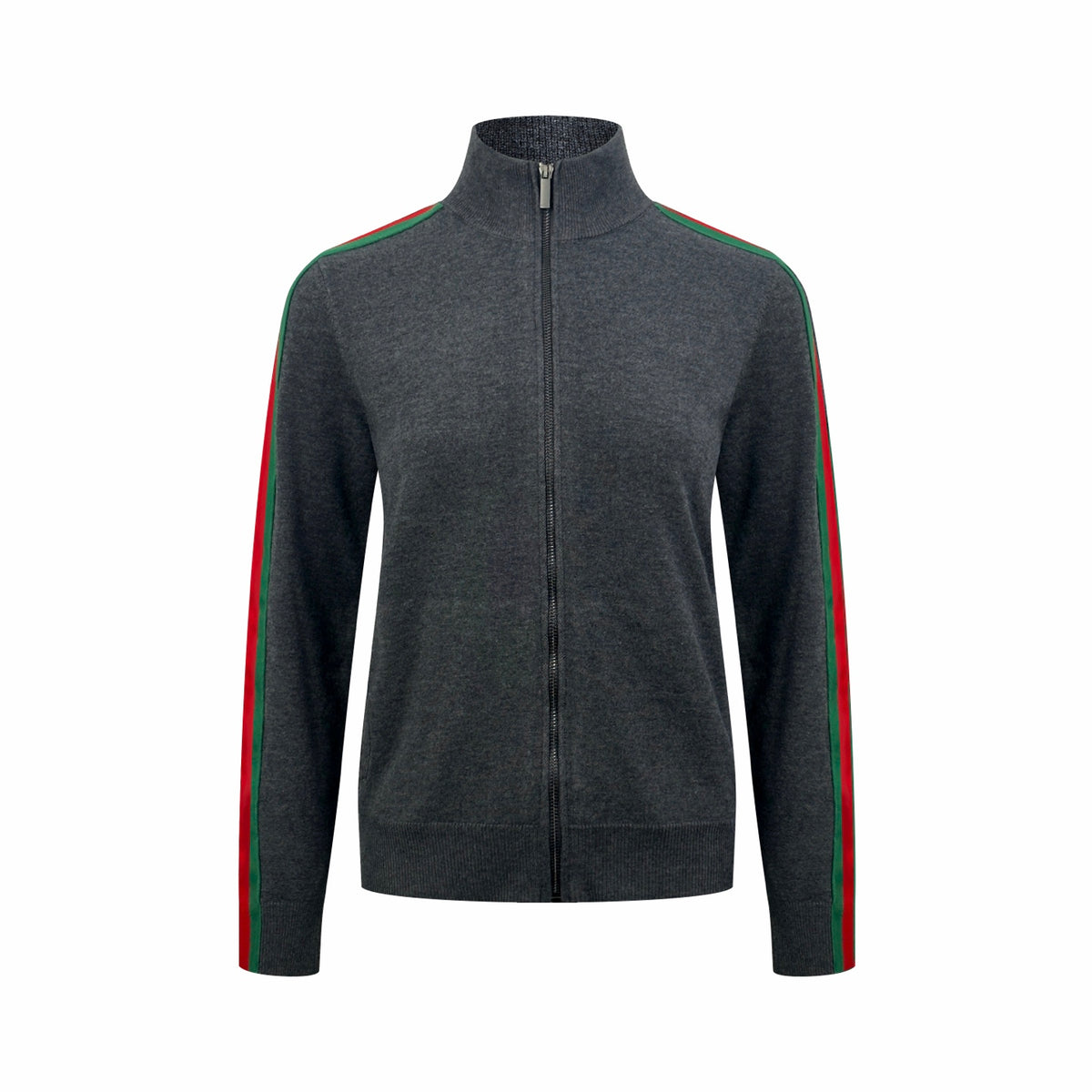 2026 Women's GS Color-Matched Striped Wool Coat (DD204)