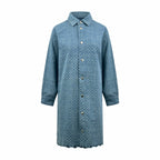 2026 Women's GS Label Full Print Denim Dress (EE451)