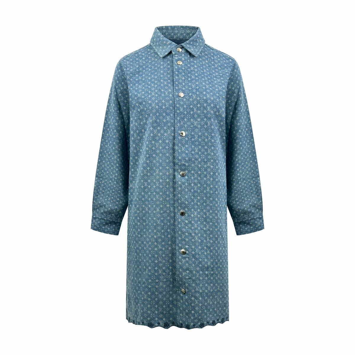 2026 Women's GS Label Full Print Denim Dress (EE451)
