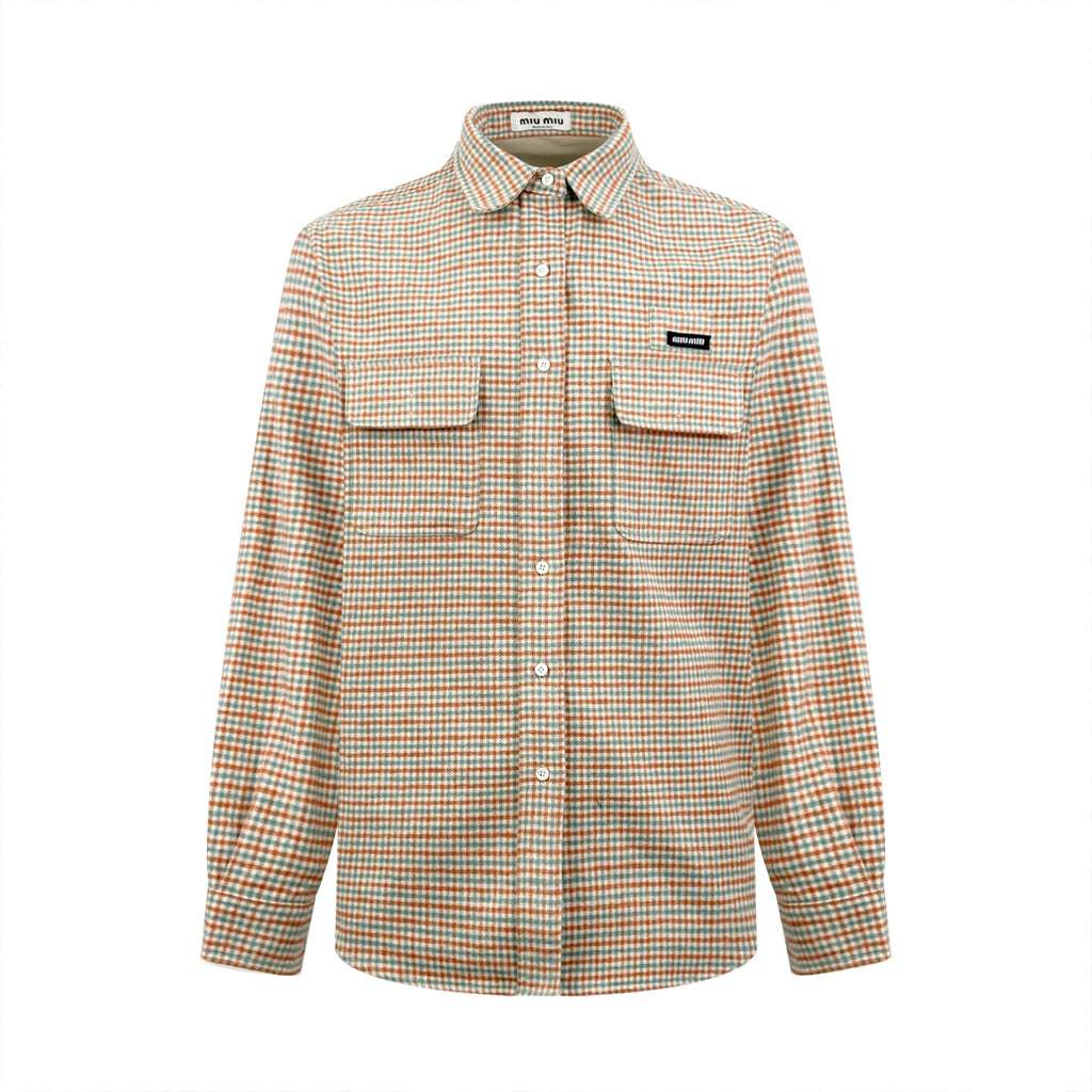 2026 new GS logo checked shirt jacket (CC7036-B70)