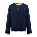 2026 New Model GS Logo Henry Long Sleeve Shirt (CC7045-A75)